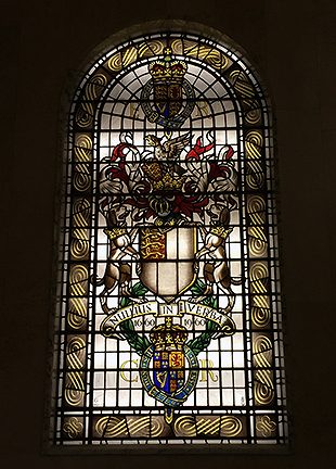 Royal Society glass window