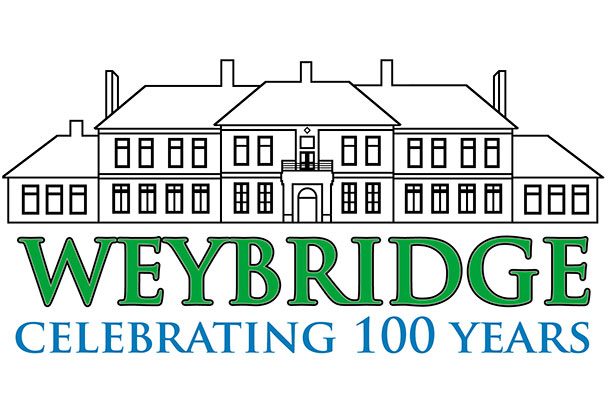 Weybridge 100 years logo