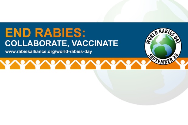 End Rabies: Collaborate, Vaccinate. www.rabiesalliance.org/world-rabies-day. World Rabies Day September 28