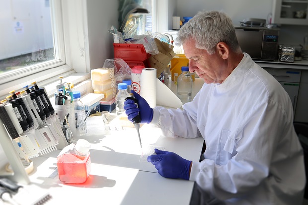 Image of a male scientist working in a lab